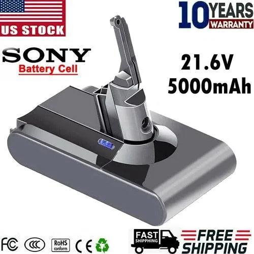 21.6V 5000mAh V8 Battery For Dyson Absolute Cordless Vacuum Cleaner Li-ion SV10
