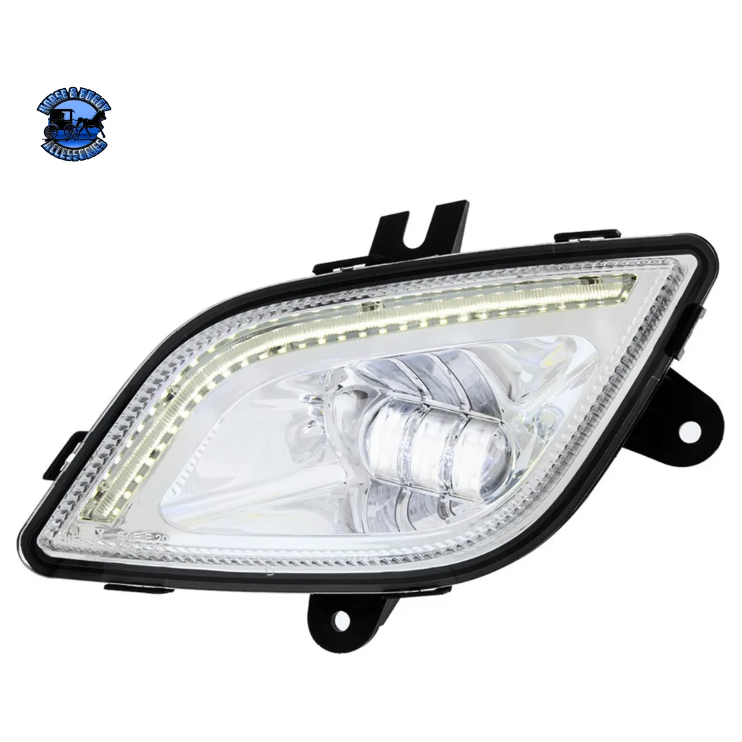 34 LED FOG LIGHT WITH LED LIGHT BAR FOR 2018-2024 FREIGHTLINER CASCADIA (Choose Color) (Choose Side)