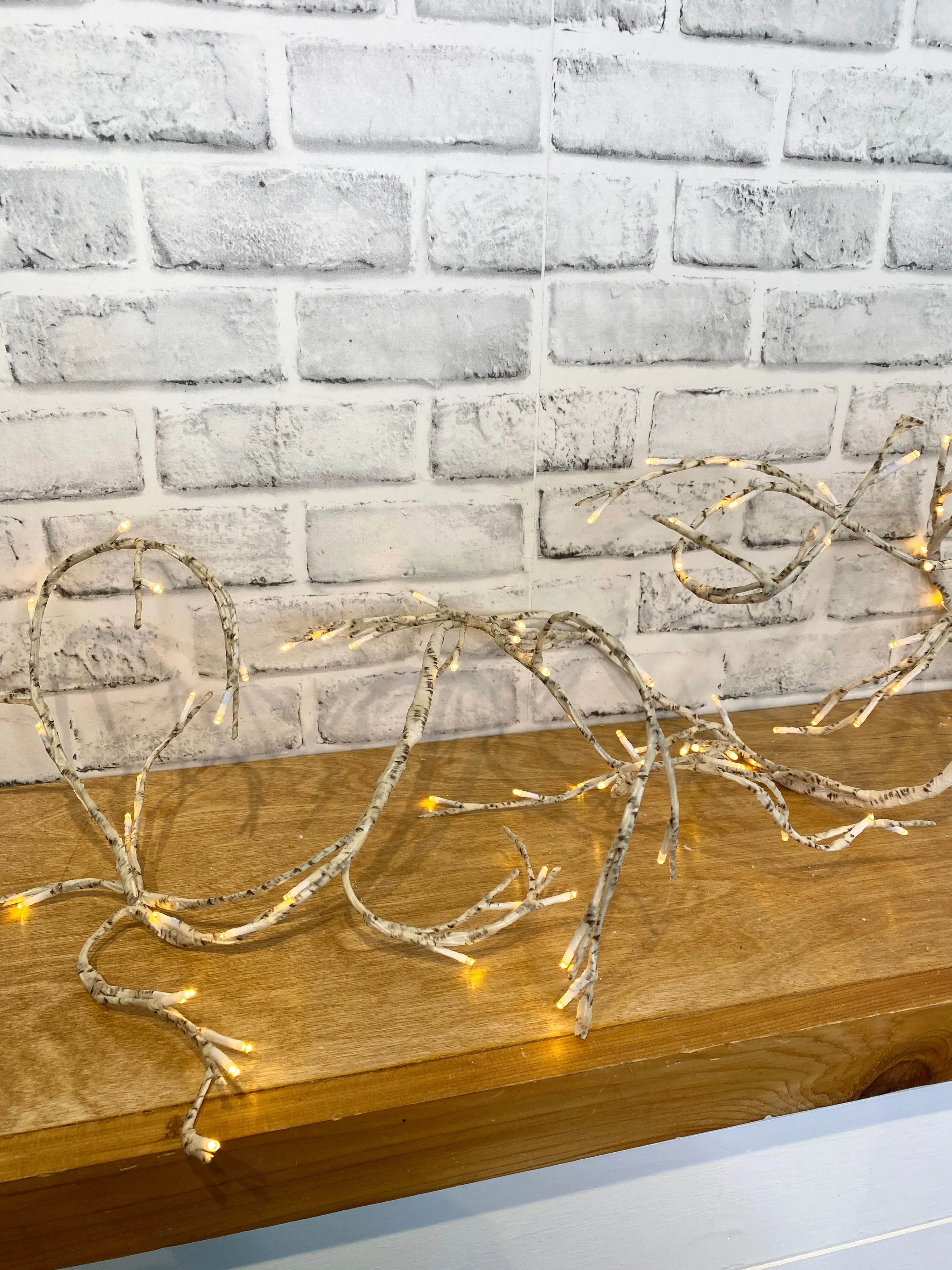 8' Lighted Birch Vine