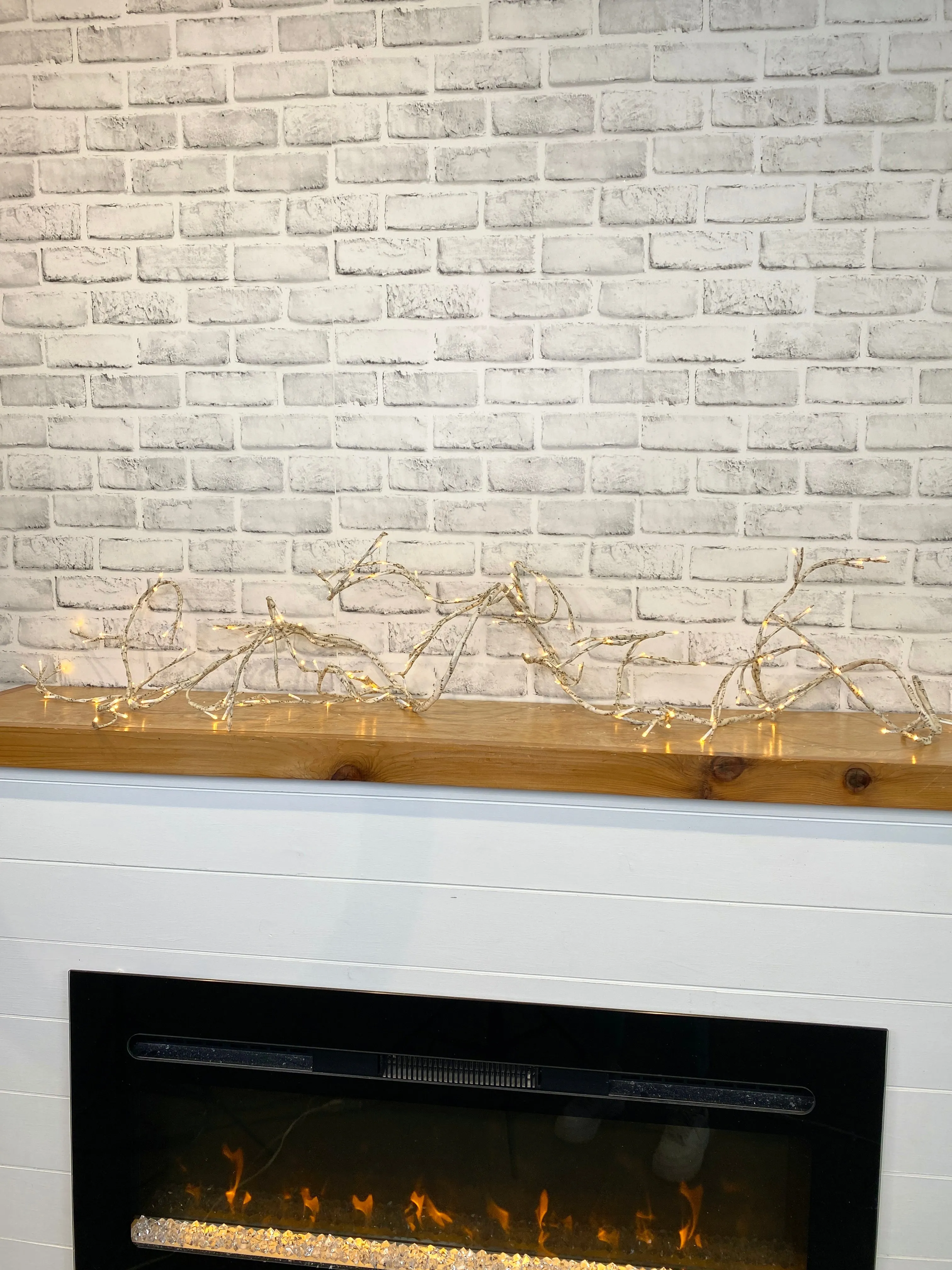 8' Lighted Birch Vine