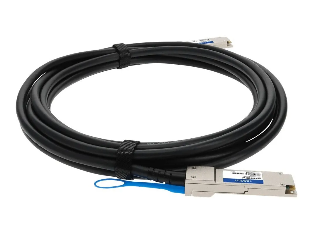 AddOn Enterasys 40GB-C03-QSFP Compatible TAA Compliant 40GBase-CU QSFP  to QSFP  Direct Attach Cable (Passive Twinax, 3m) 40GB-C03-QSFP-AO