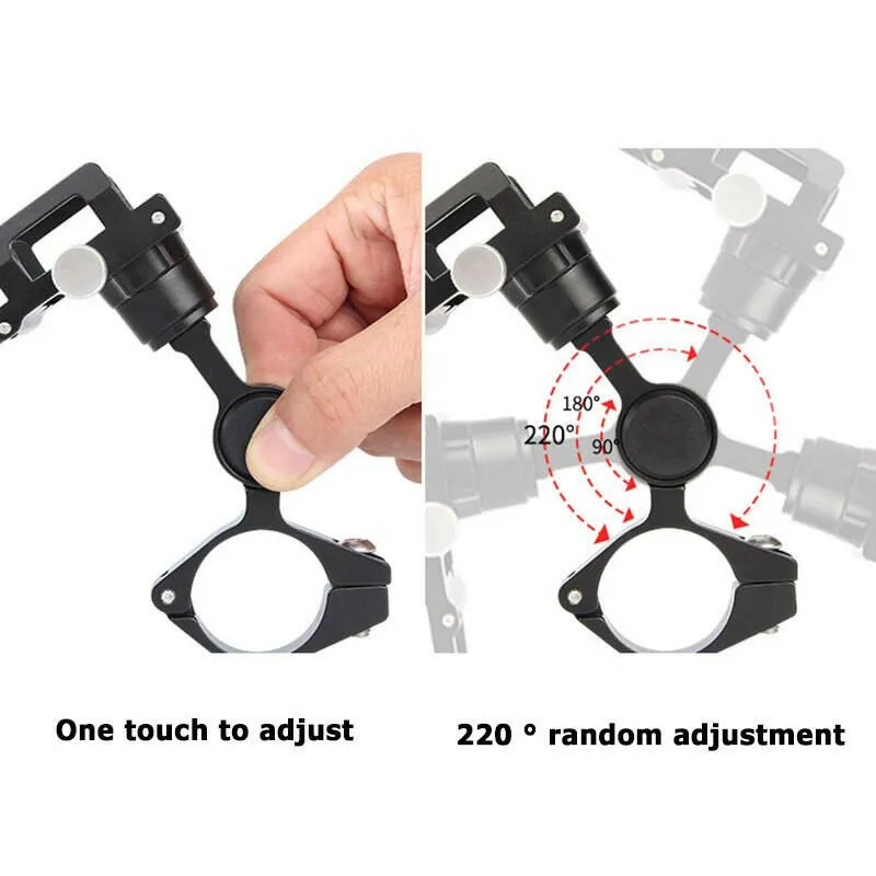 Aluminum Alloy Bike Phone Holder 360 Degrees Rotation Bicycle Phone Mount Cycling Mobile Phone Bracket Bicycle Accessories