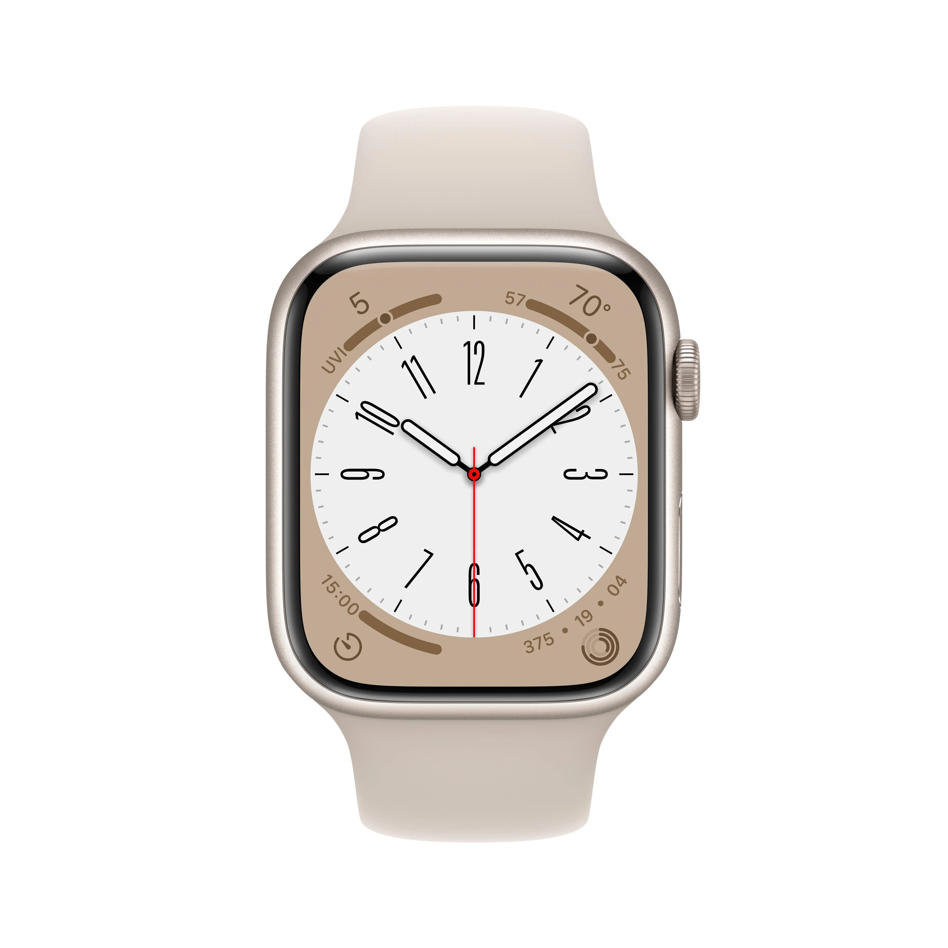 Apple Watch Series 8 GPS   Cellular 45mm Starlight Aluminium Case with Starlight Sport Band - Regular
