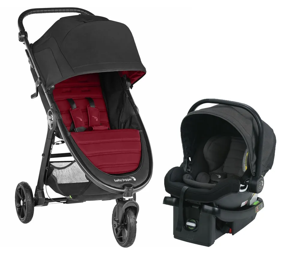 Baby Jogger City Mini GT2 Single Stroller   City Go Infant Car Seat Travel System Bundle - Windsor/Charcoal