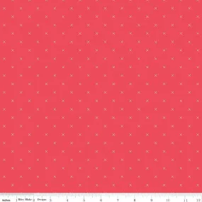 Bee Cross Stitch Cayenne Cotton Yardage by Lori Holt | Riley Blake Designs
