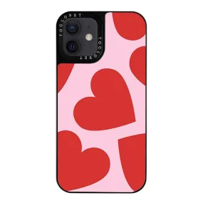 Bold Hearts Designer iPhone 12 Mini Case Cover