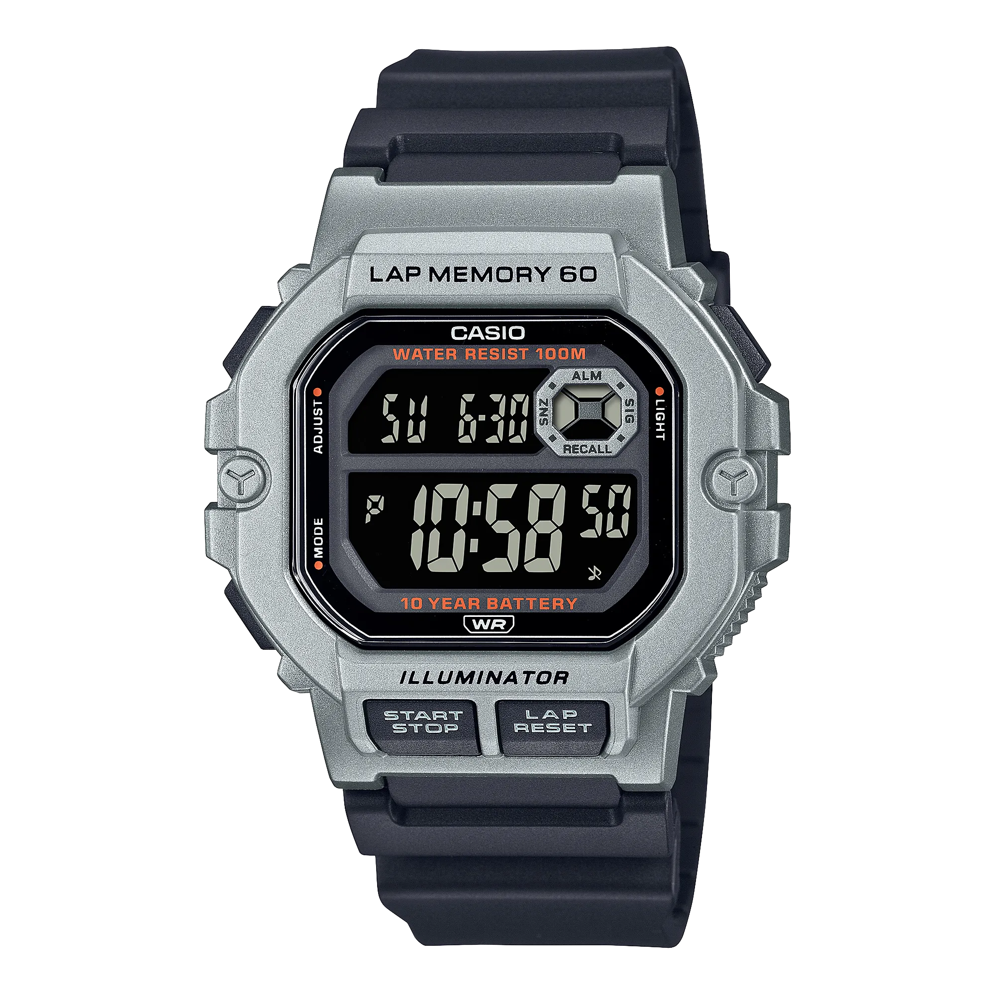 Casio Digital Dual Time Watch WS1400H-1B WS-1400H-1B