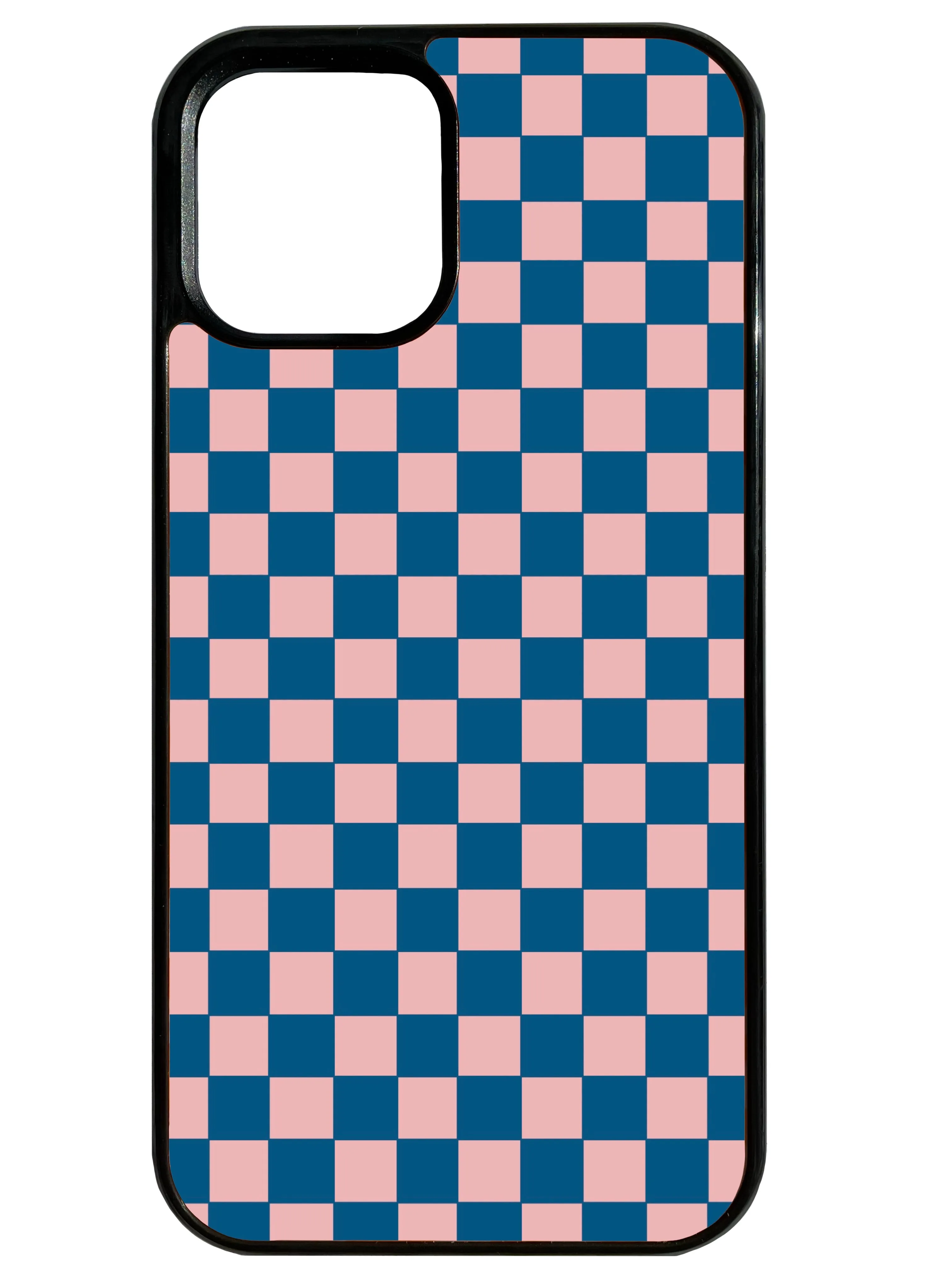Chequer in Blue and Pink