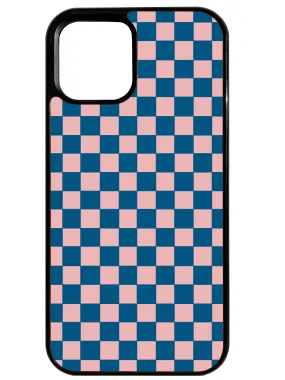 Chequer in Blue and Pink