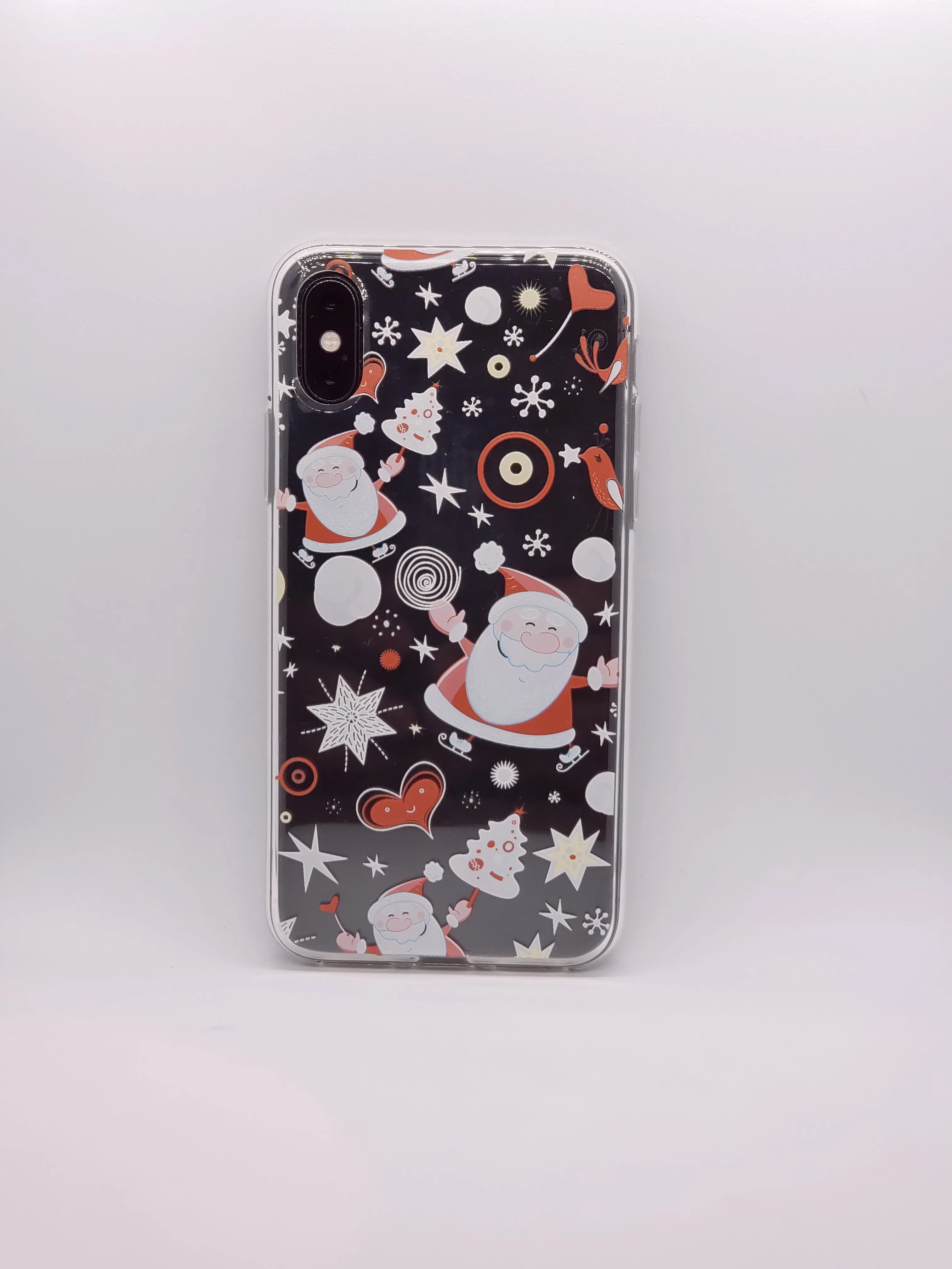 Christmas Santa Transparent Clear iPhone Case