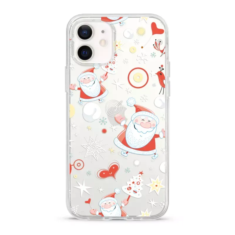 Christmas Santa Transparent Clear iPhone Case