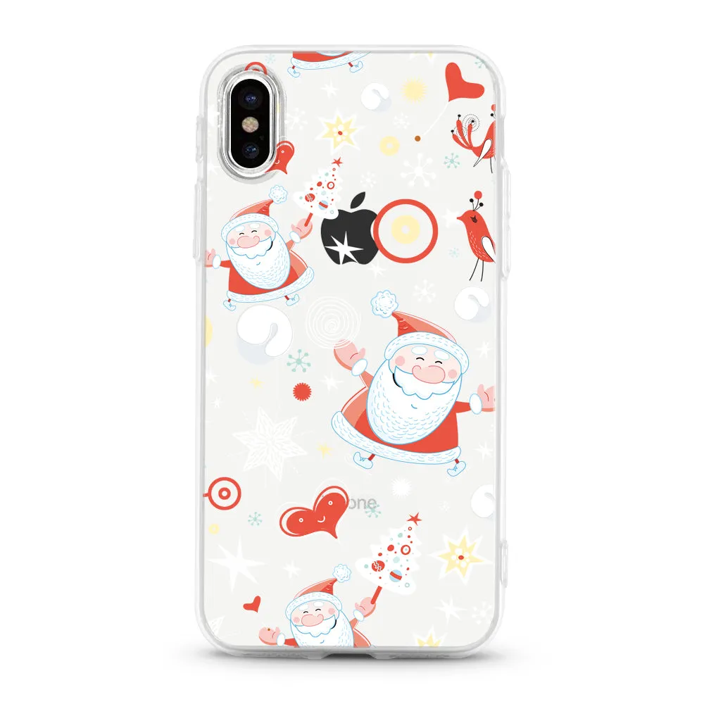 Christmas Santa Transparent Clear iPhone Case