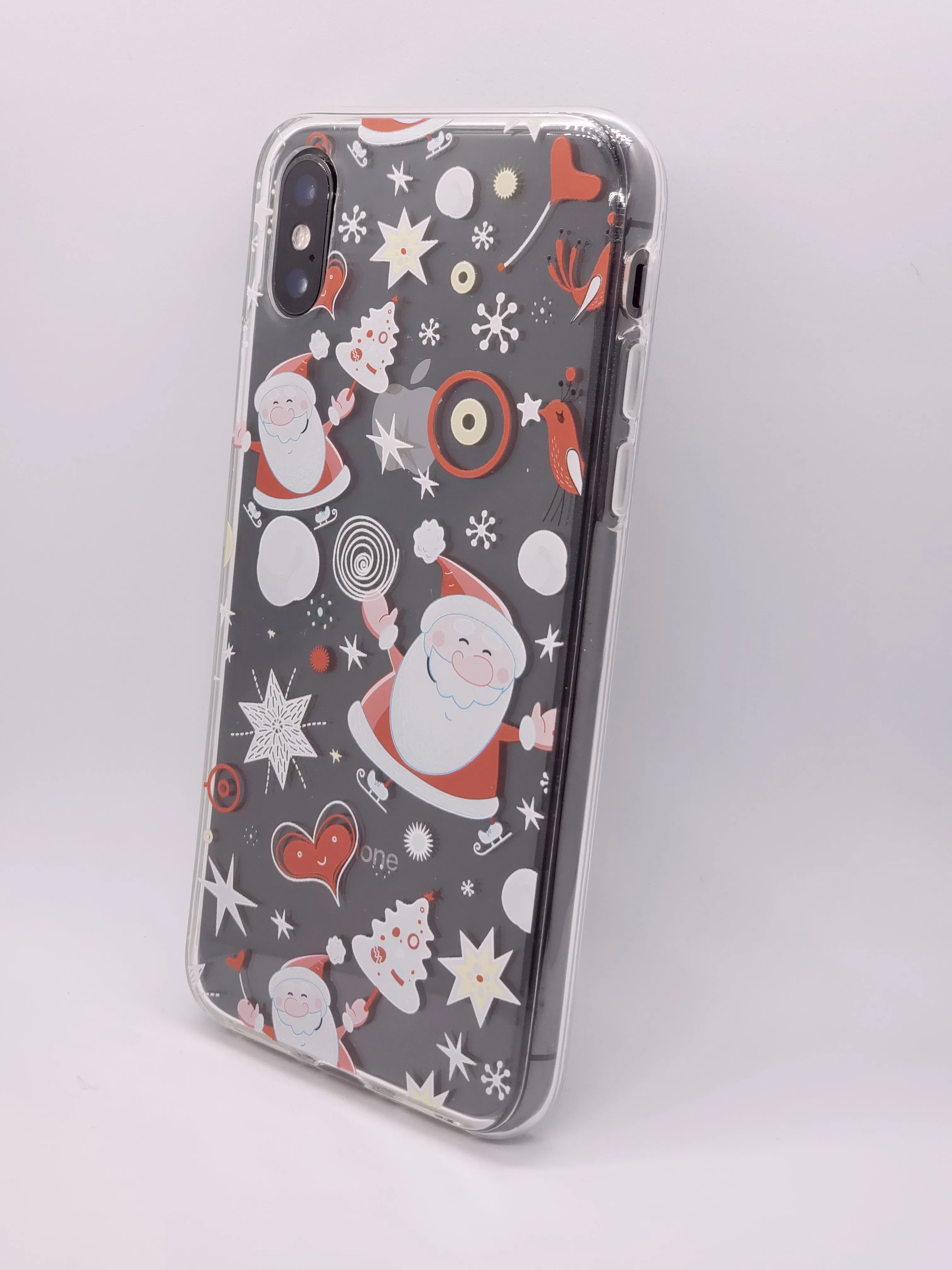 Christmas Santa Transparent Clear iPhone Case