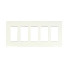 CLARO 5 GANG WALLPLATE WH