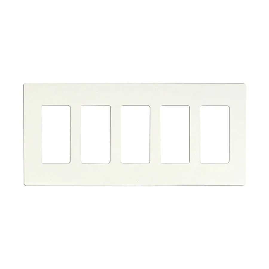 CLARO 5 GANG WALLPLATE WH