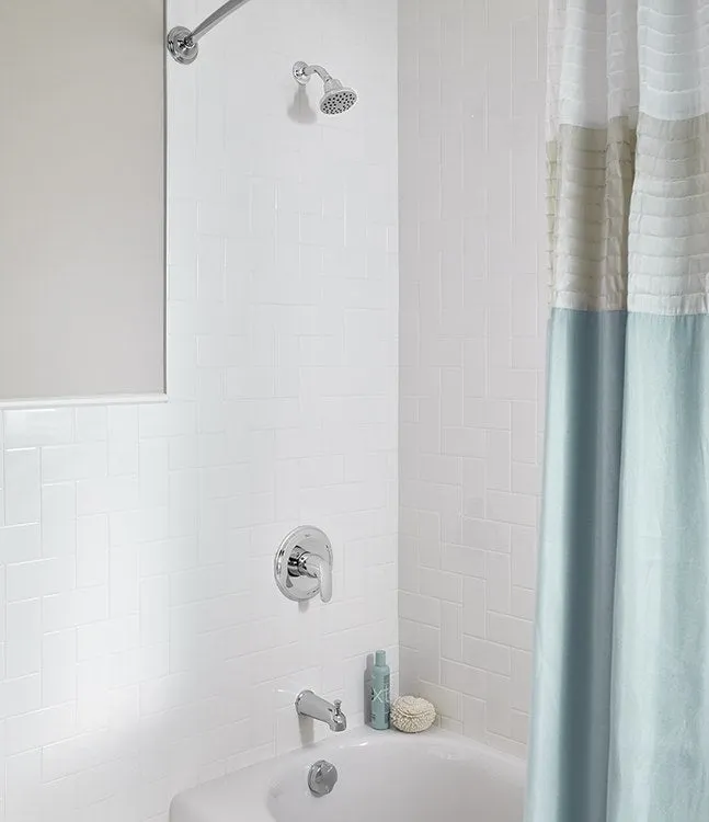 Colony Pro Pressure Balance Tub/Shower Valve Trim with Cartridge and Water-Saving Shower Head