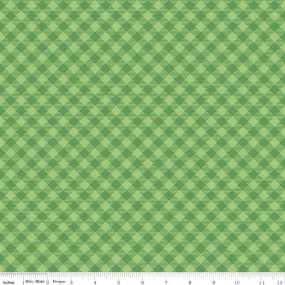 Cozy Christmas Gingham Green Yardage by Lori Holt | Riley Blake Designs