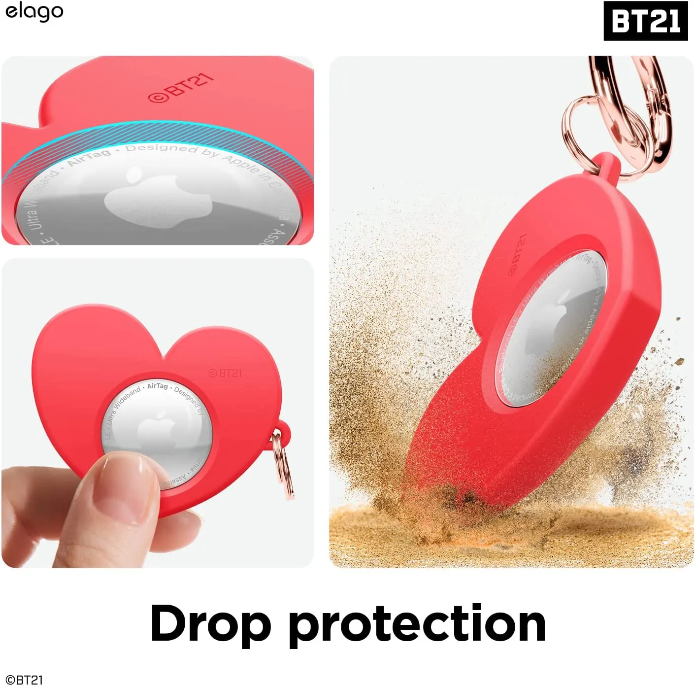 Elago BT21 AirTag Case with Keychain