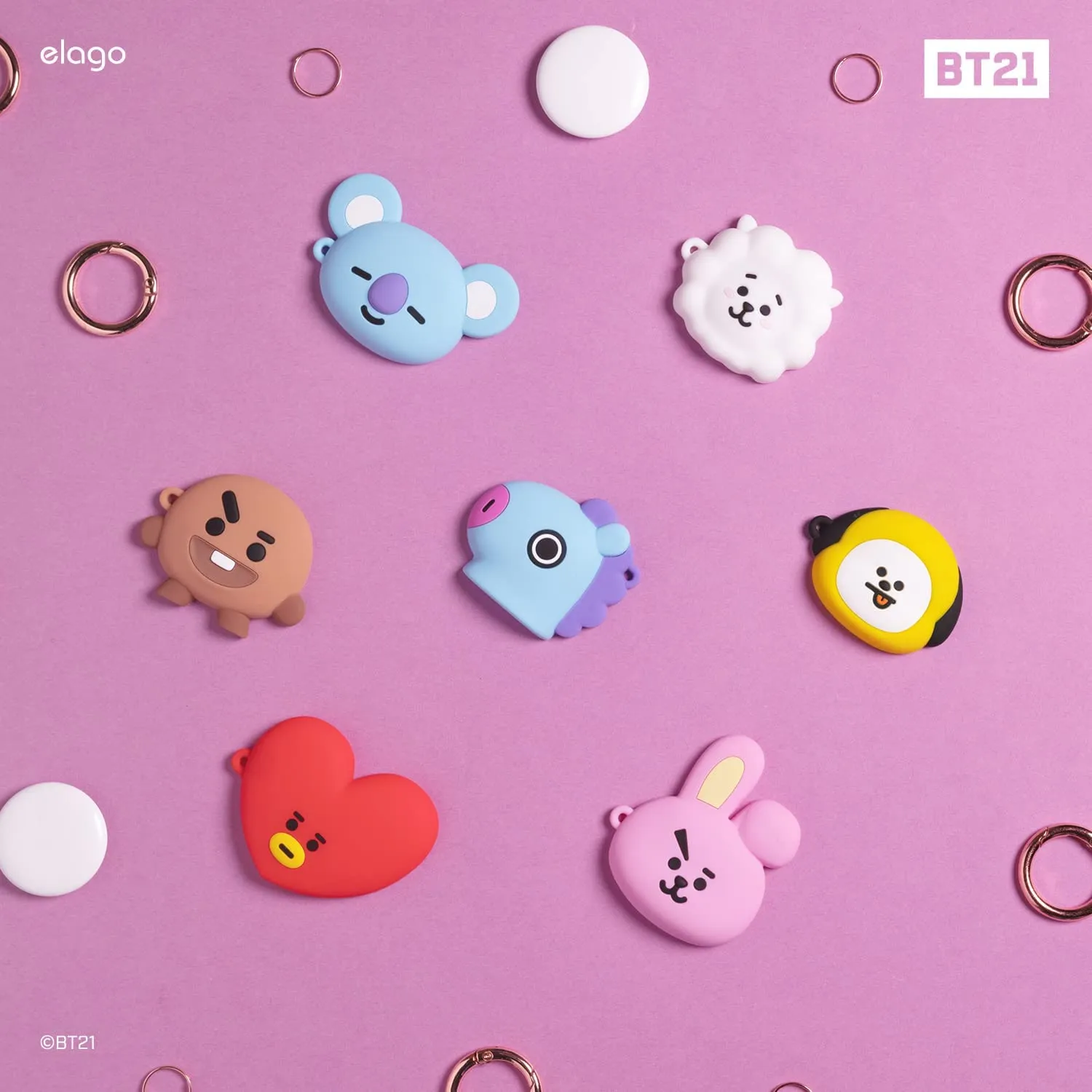 Elago BT21 AirTag Case with Keychain