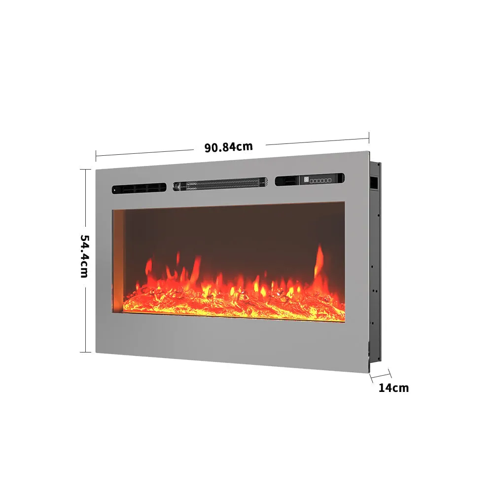 Electric Fireplace 12 Flame Colour Heater with Safety Protection