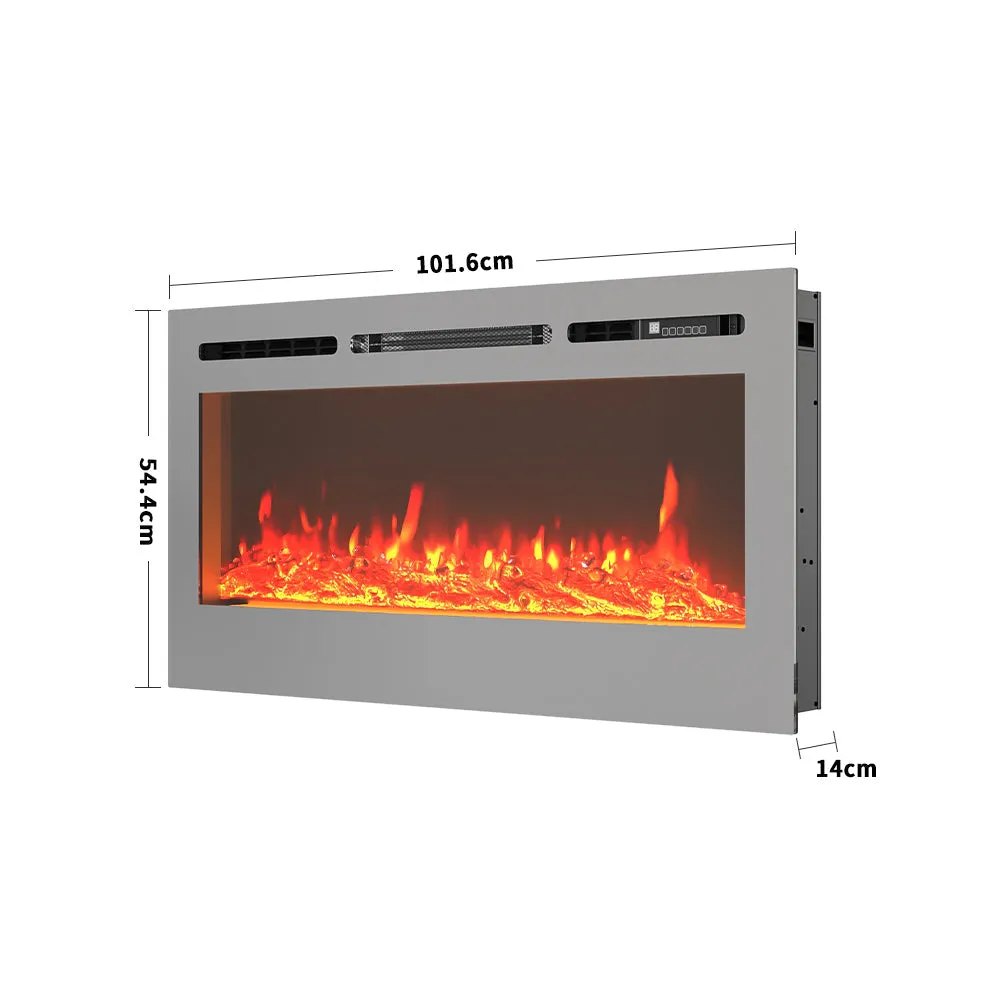 Electric Fireplace 12 Flame Colour Heater with Safety Protection
