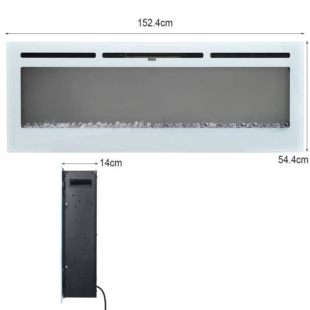 Electric Fireplace 12 Flame Colour Heater with Safety Protection