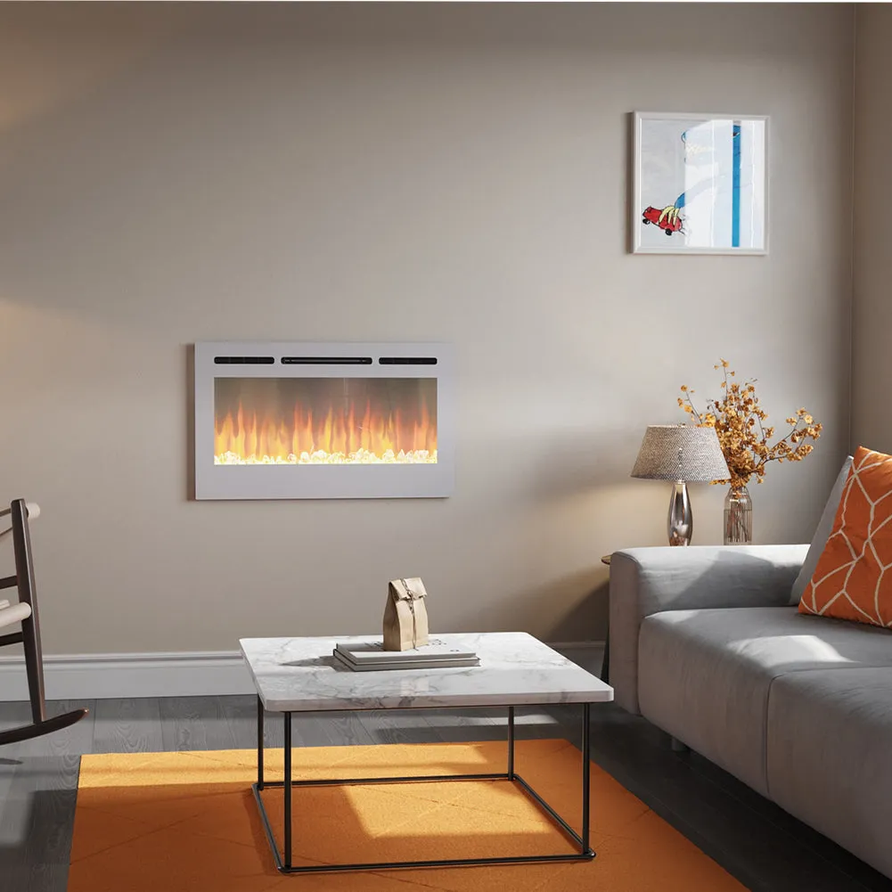 Electric Fireplace 12 Flame Colour Heater with Safety Protection