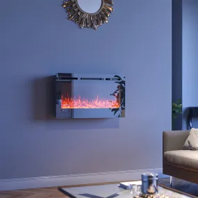 Electric Fireplace 12 Flame Colour Heater with Safety Protection