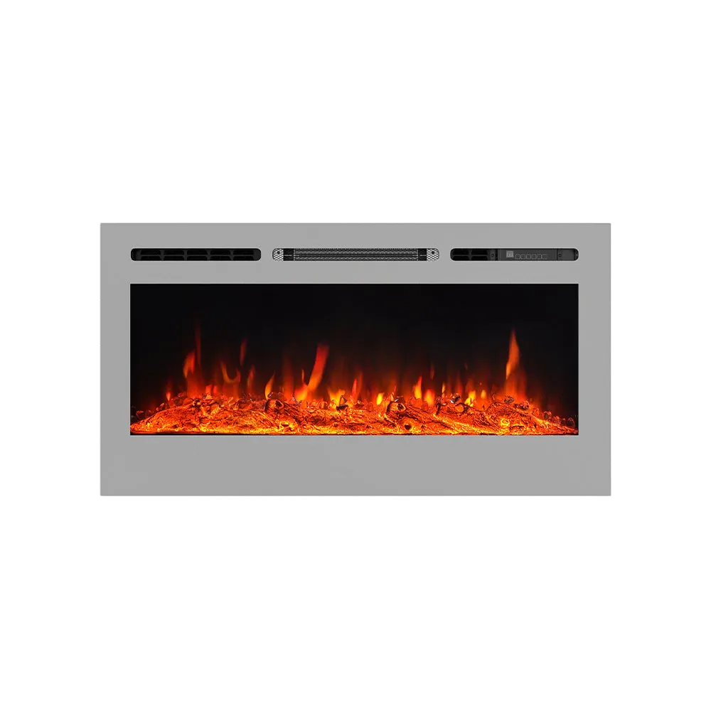 Electric Fireplace 12 Flame Colour Heater with Safety Protection