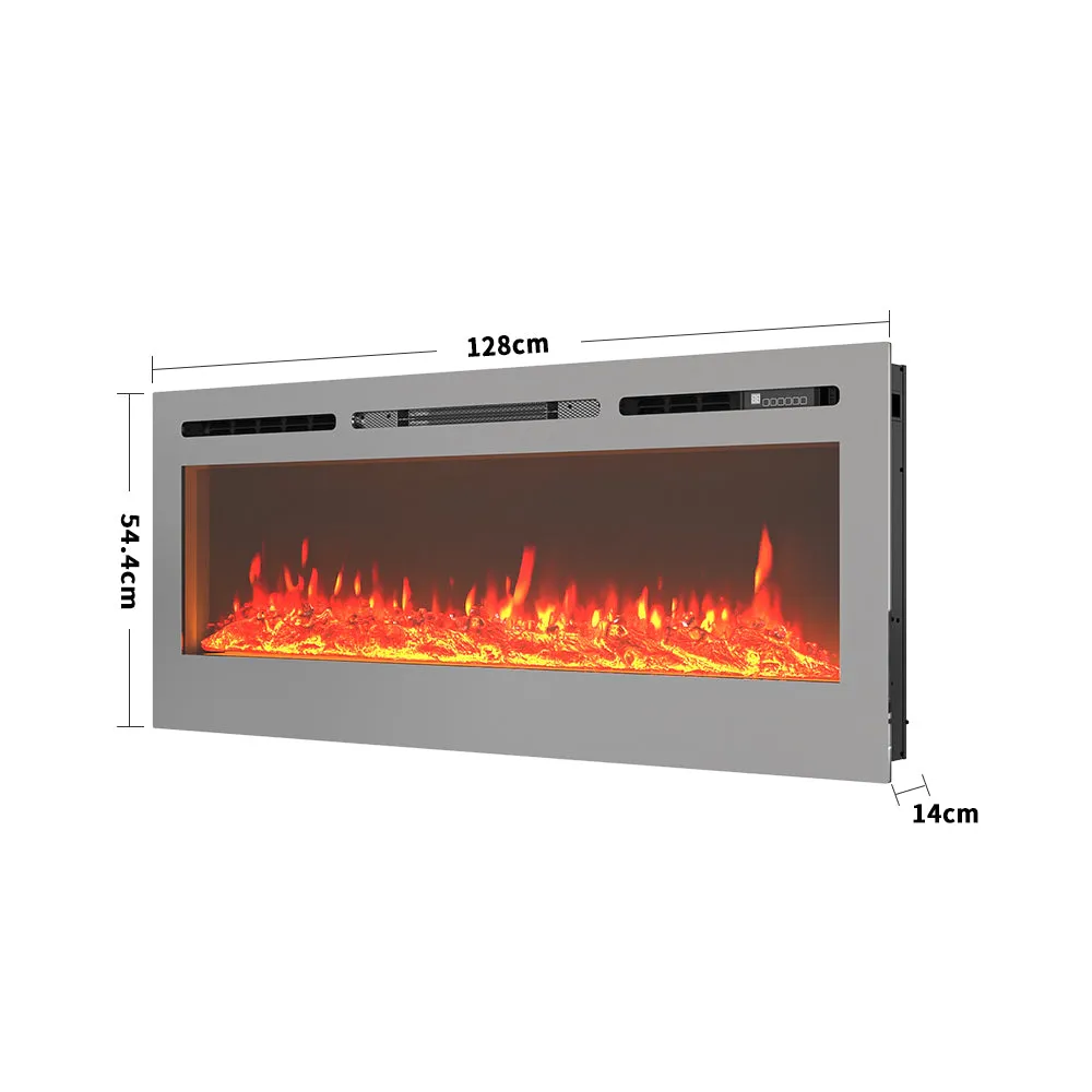 Electric Fireplace 12 Flame Colour Heater with Safety Protection