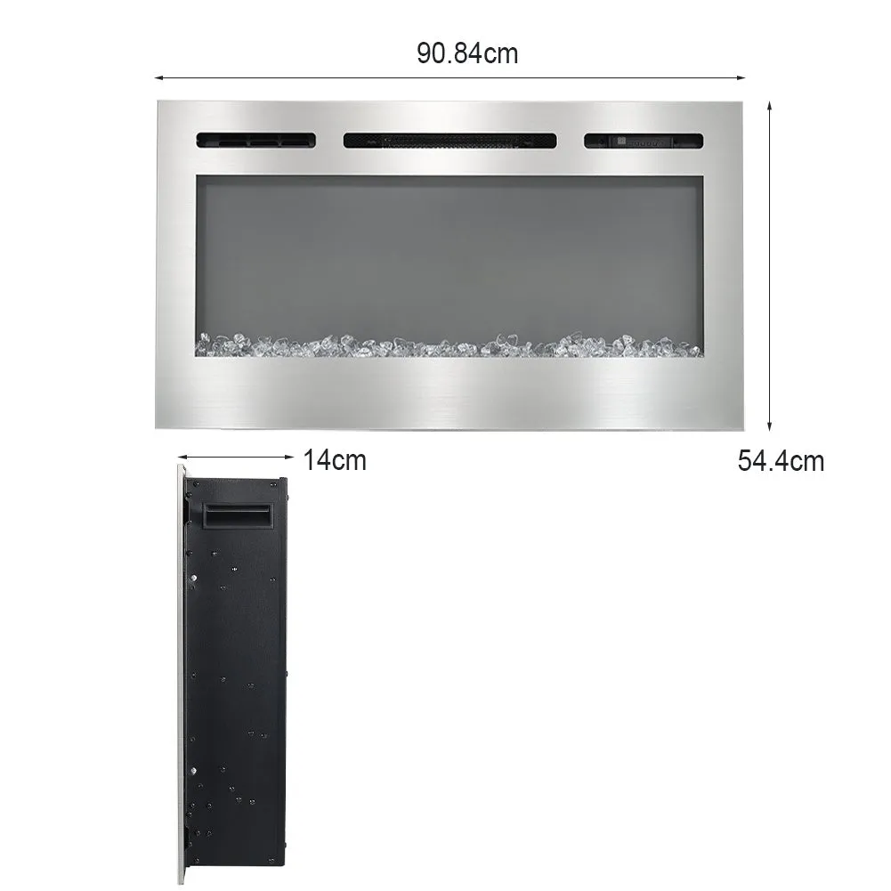 Electric Fireplace 12 Flame Colour Heater with Safety Protection