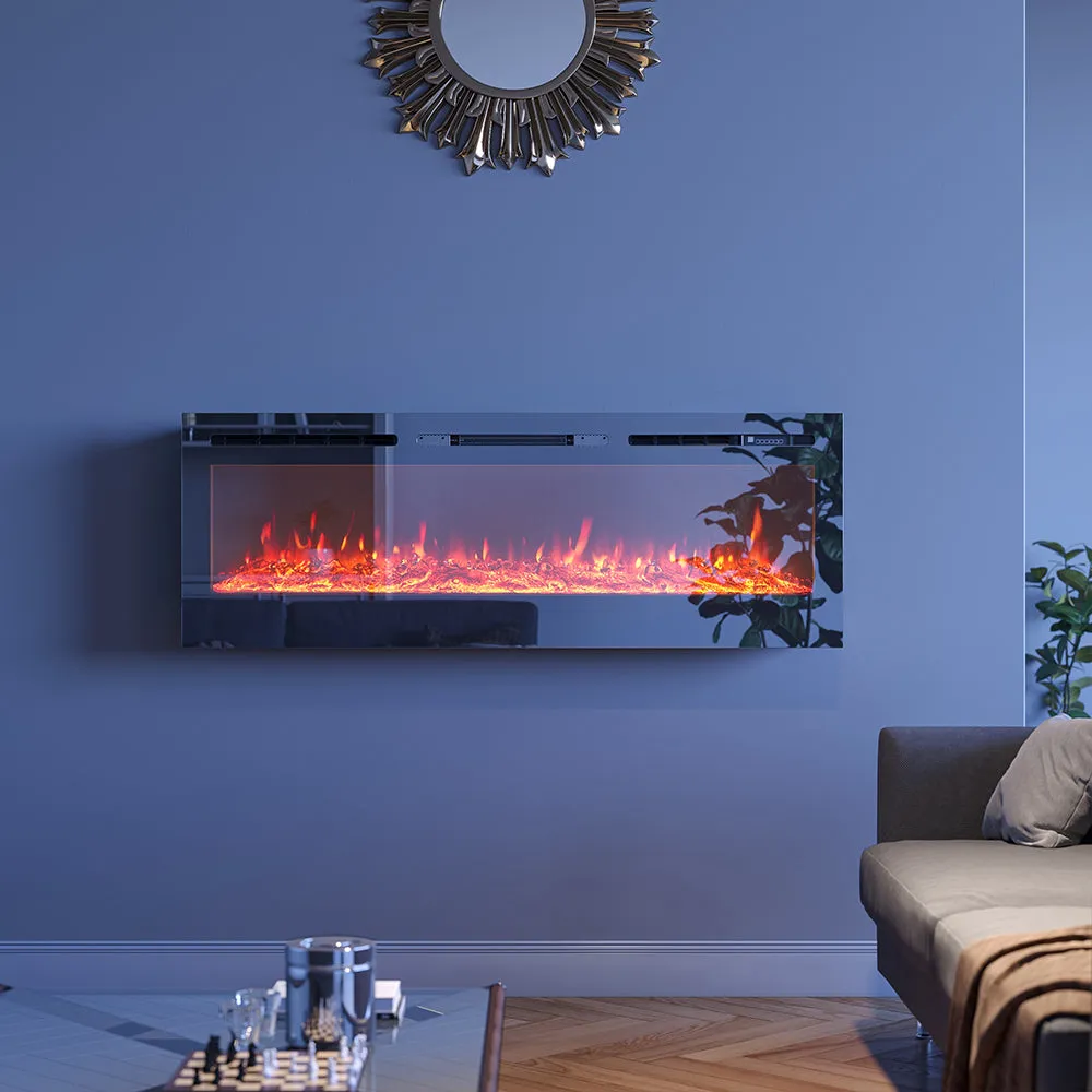 Electric Fireplace 12 Flame Colour Heater with Safety Protection