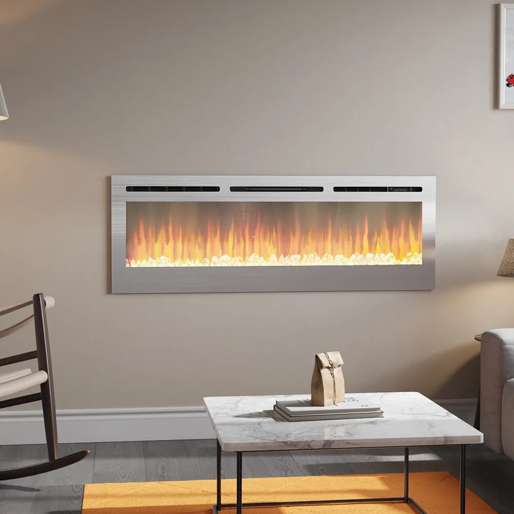 Electric Fireplace 12 Flame Colour Heater with Safety Protection