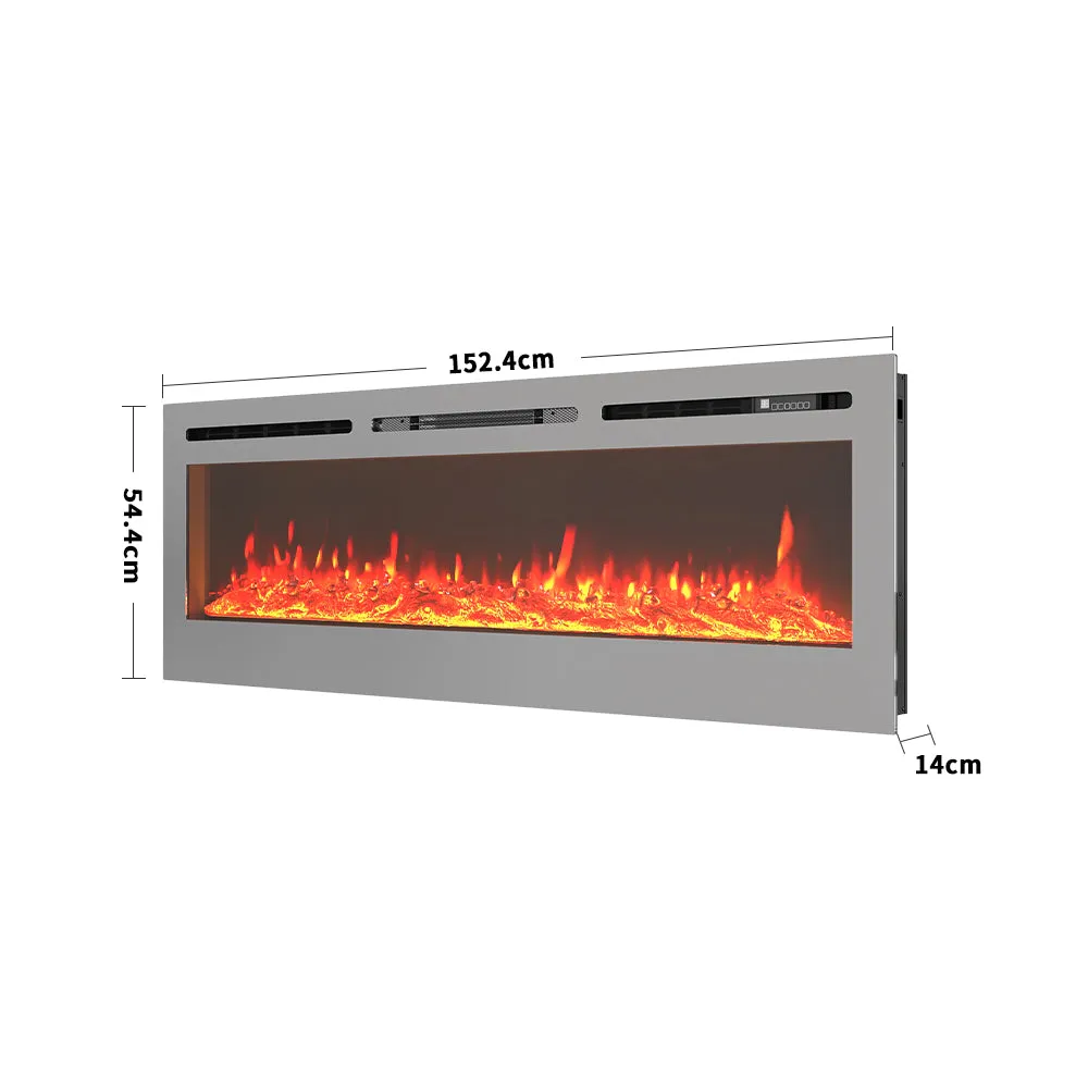 Electric Fireplace 12 Flame Colour Heater with Safety Protection