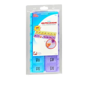 Ezy-Dose 7-Day Am/Pm Locking Pill Reminder 2Xl 2XL 1 each By Ezy Dose