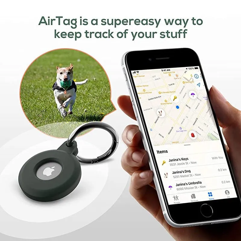 For Apple Airtags Liquid Silicone Protective Sleeve For Apple Locator Tracker Anti-Lost Device Keychain Protective Sleeve Hot
