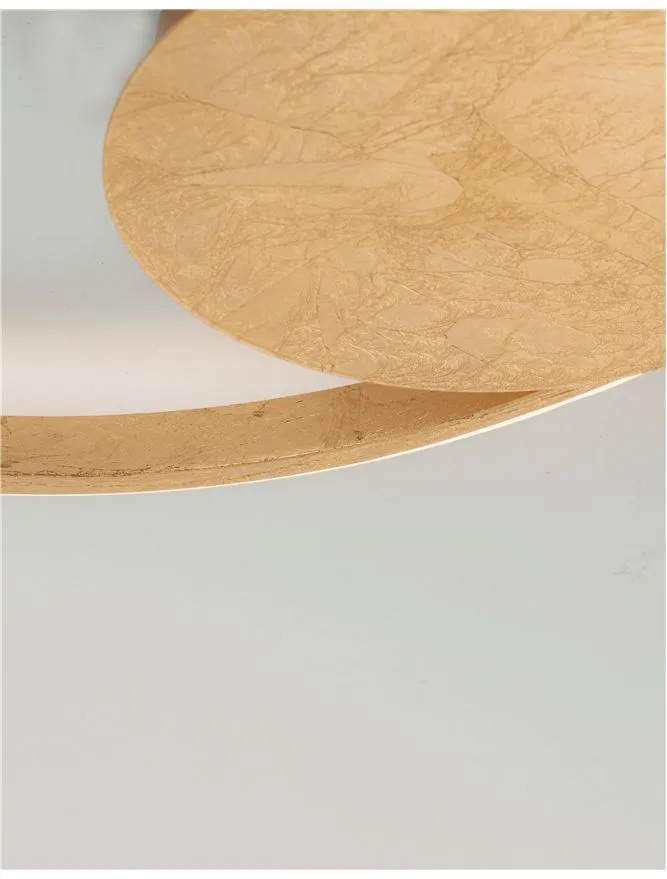 FUL Single Halo Dimmable Ceiling Light In Gold Leaf Aluminium & Acrylic - ID 10324