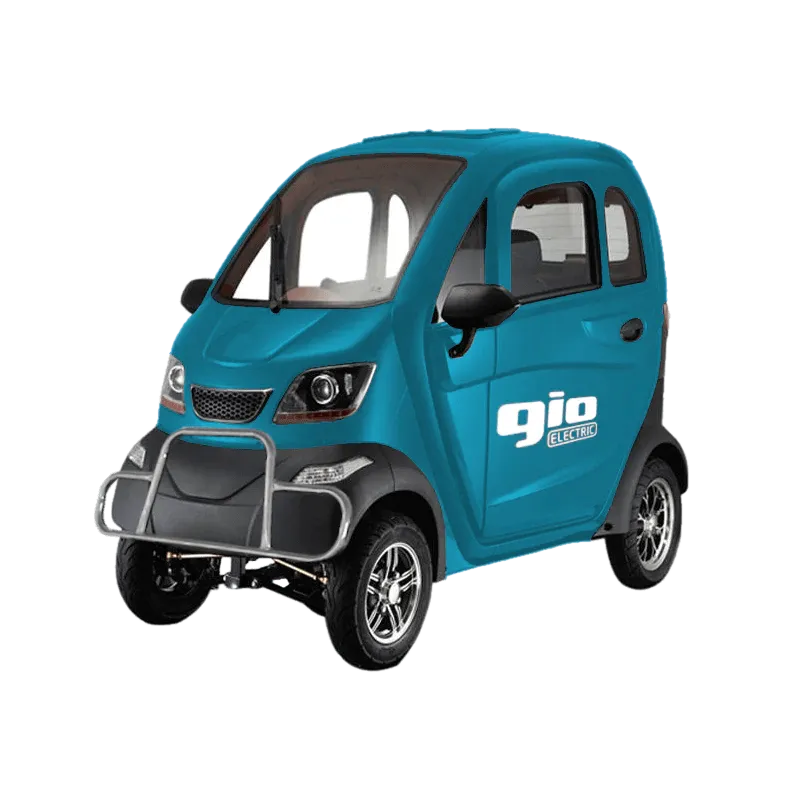 GIO GOLF ENCLOSED MOBILITY SCOOTER 60V 1200W, top speed 18mph, Range up to 30 miles, backup camera, heater, fan, alarm, media center, 500lb load capacity