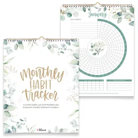 Habit Tracking Calendar, 8” x 10”, Greenery