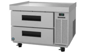 Hoshizaki CR36A 36 1/2" Refrigerator Single Section Chef Base Prep Table, 2 Stainless Drawer