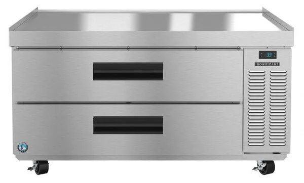 Hoshizaki CR49A 49" Refrigerator Single Section Chef Base Prep Table, 2 Stainless Drawer