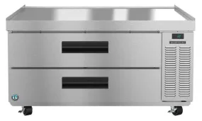 Hoshizaki CR49A 49" Refrigerator Single Section Chef Base Prep Table, 2 Stainless Drawer