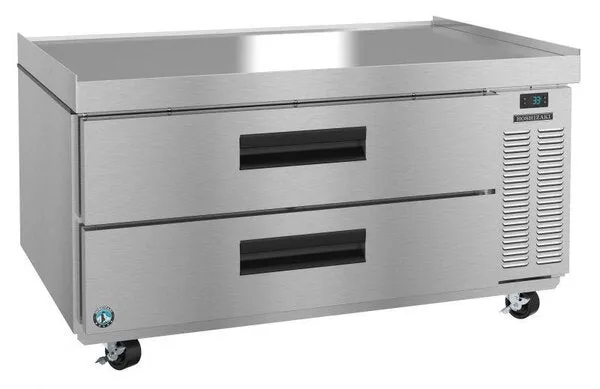 Hoshizaki CR49A 49" Refrigerator Single Section Chef Base Prep Table, 2 Stainless Drawer