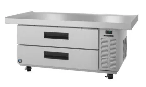 Hoshizaki CR60A 60 1/2" Refrigerator Single Section Chef Base Prep Table, 2 Stainless Drawer