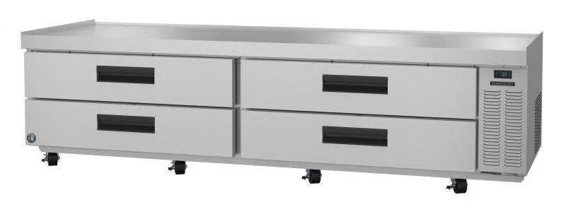 Hoshizaki CR98A 98" Refrigerator Two Section Chef Base Prep Table, 4 Stainless Drawer