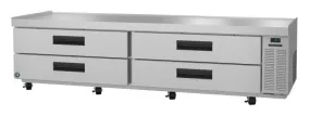 Hoshizaki CR98A 98" Refrigerator Two Section Chef Base Prep Table, 4 Stainless Drawer