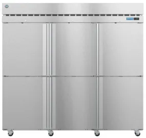 Hoshizaki F3A-HS 82 1/2" Freezer, Three Section Upright, Half Stainless Doors with Lock