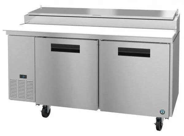 Hoshizaki PR67A 67" Refrigerator Two Section Pizza Prep Table, 2 Door Stainless