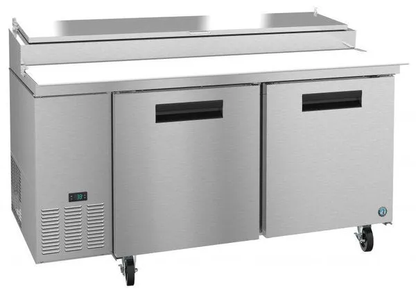 Hoshizaki PR67A 67" Refrigerator Two Section Pizza Prep Table, 2 Door Stainless