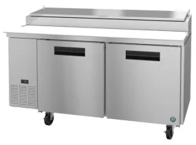 Hoshizaki PR67A 67" Refrigerator Two Section Pizza Prep Table, 2 Door Stainless